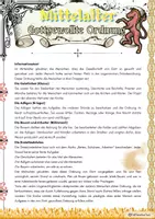 Vorschau - Arbeitsblätter - Mittelalter - Gottgewollte Ordnung - Klasse 6 - Deckblatt