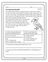 Vorschau - Arbeitsblätter - Asian Animals Nonfiction Reading Passages with Questions - Seite 3