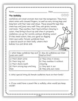 Vorschau - Arbeitsblätter - Australian Animals Nonfiction Reading Passages with Questions - Seite 3