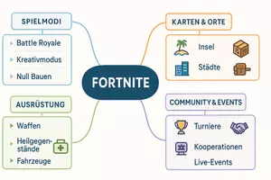 Vorschau - Arbeitsblätter - Arbeitsblätter zum Thema "Das Videospiel Fortnite" (Lückentext, Hörverstehen) + Lösung & MP3 + Mindmap + Infografik - Seite 1