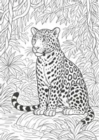 Vorschau - Mal- und Bastelvorlagen - Ausmalbilder - Jaguar - 10 Vorlagen - Seite 2