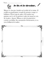Aperçu - Feuilles d'exercices - Lire et dessiner - 8 textes - Page 2