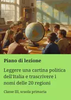 anteprima - Piani di lezione - Leggere una cartina politica dell'Italia e trascrivere i nomi delle 20 regioni - Pagina di copertina