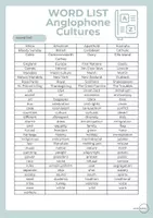 Vorschau - Arbeitsblätter - Word List Bundle - Seite 1