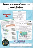 Vorschau - Arbeitsblätter - Terme zusammenfassen und vereinfachen - Deckblatt