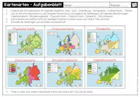 Vorschau - Arbeitsblätter - KARTENKUNDE - Kartenarten (Arbeitsblatt) - Seite 2