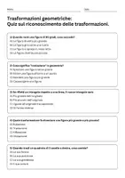 anteprima - Quiz - Trasformazioni geometriche: Quiz sul riconoscimento delle trasformazioni - Pagina 1