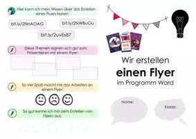 Vorschau - Arbeitsblätter - Merkheft Flyer erstellen im Programm Word - Seite 1