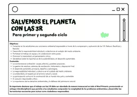 Vista previa - Tarjetas / Manipulativos - Salvemos el planeta con las 3R - página 1
