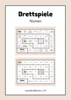 Vorschau - Spiele - Brettspiele Nomen (Begleiter, Einzahl & Mehrzahl) - Deckblatt