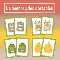 Aperçu - Jeux - Le memory des cartables - Page de couverture