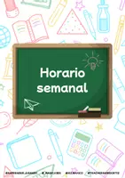 Vista previa - Decoración del aula - Horario semanal decoración del aula - página 1