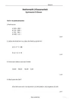 Vorschau - Arbeitsblätter - 📘 Mathematik LZK 5. Klasse | Gymnasium | 1.Klassenarbeit + Lösungen | Übungsblatt 🧮 - Seite 1