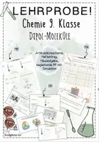 Vorschau - Stundenentwürfe - Dipol-Moleküle | Chemie 9 | Lehrprobe - Deckblatt
