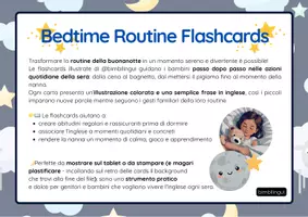 anteprima - Flashcard - Bedtime Routine Flashcards: Daily Routine in inglese - Pagina 1