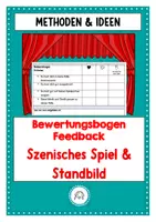 Vorschau - Präsentationen/Tafelbilder - Rückmeldebogen zum Rollenspiel, szenischen Spiel und Standbild - Deckblatt