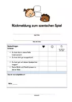 Vorschau - Präsentationen/Tafelbilder - Rückmeldebogen zum Rollenspiel, szenischen Spiel und Standbild - Seite 3