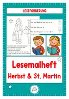 Vorschau - Arbeitsblätter - Lesemalheft: Herbst und St. Martin - Deckblatt