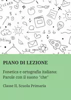 anteprima - Piani di lezione - Fonetica e ortografia italiana: parole con il suono "che" - Pagina di copertina
