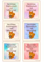 Vorschau - Bildkarten - Geburtstagsglückwünsche - Eichhörnchenklasse - Seite 2