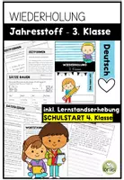 Vorschau - Arbeitsblätter - Deutsch Wiederholung Schulbeginn 4. Klasse – Arbeitsheft Grundschule - Deckblatt