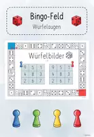 Vorschau - Spiele - Bingofeld - Würfelaugen (Mengen erfassen, 1. Klasse) - Deckblatt