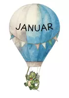 Vorschau - Präsentationen/Tafelbilder - Geburtstagskalender mit Ballons - Drachenklasse - Seite 1
