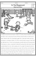 anteprima - Esercizi - School Playground - Read & Colour - Pagina 3