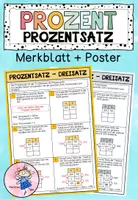 Vorschau - Poster - PROZENTRECHNUNG, DREISATZ - Materialpaket - Seite 1