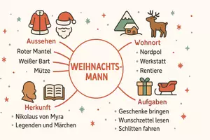Vorschau - Arbeitsblätter - Arbeitsblätter zum Thema "Weihnachtsmann" + Lösung & Fragen & MP3 + Mindmap + Infografik - Seite 2
