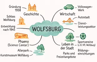 Vorschau - Arbeitsblätter - Arbeitsblätter zum Thema "Wolfsburg" + Lösung & MP3 + Mindmap + Infografik - Seite 2