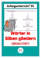 Vorschau - Arbeitsblätter - In Silben gliedern. Übungsheft. Fresch- Methoden im Anfangsunterricht. - Deckblatt