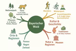Vorschau - Arbeitsblätter - Arbeitsblätter zum Thema "Bayerischer Wald" + Lösung & MP3 + Mindmap + Infografik - Seite 2
