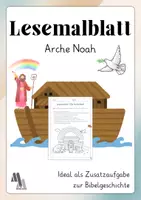 Vorschau - Arbeitsblätter - Arche Noah - Lesen und Malen - Deckblatt