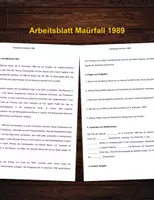 Vorschau - Arbeitsblätter - Arbeitsblatt Mauerfall 1989 - Deckblatt