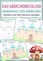 Vorschau - Arbeitsblätter - Märchenmerkmale I Das Märchenschloss I Deutsch Klasse 4-5 - Deckblatt