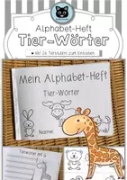Vorschau - Arbeitsblätter - Alphabet-Heft Tierwörter - zum Üben des ABC - Deckblatt