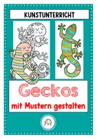 Vorschau - Arbeitsblätter - Geckos gestalten.Tarnen - Deckblatt