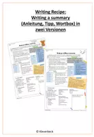 Vorschau - Merkblätter - Writing receipe: summary - Deckblatt