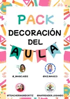 Vista previa - Refuerzo / NEE / Materiales de apoyo - Pack decoración del aula Bilingüe - Portada