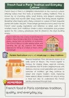Vorschau - Arbeitsblätter - French Food in Paris: Dishes, Markets, and Traditions - Seite 1