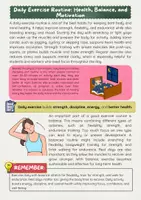 Vorschau - Arbeitsblätter - Daily Exercise Routine Englischunterricht - Seite 1
