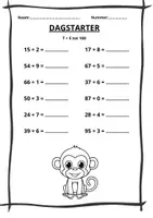 Voorbeeld - Dagstarters T + E , E + T en T + T tot 100 - Pagina 1