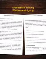 Vorschau - Arbeitsblätter - Arbeitsblatt Teilung Wiedervereinigung - Deckblatt