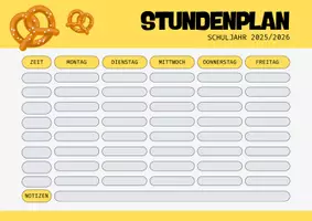 Aperçu - Autre type de ressources - Emploi du temps en allemand 2025-2026 - Page de couverture