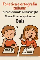 anteprima - Compiti in classe/Test - Fonetica e ortografia: riconoscimento del suono "ghe" - Pagina di copertina