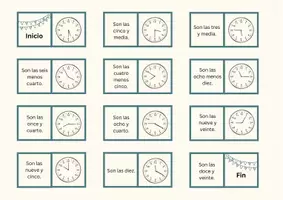 Voorbeeld - Spaans: Domino "¿Qué hora es?" - Pagina 3