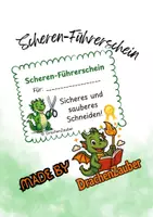 Vorschau - Anderer Materialtyp - Scherenführerschein mit Drachenmotiv - Deckblatt