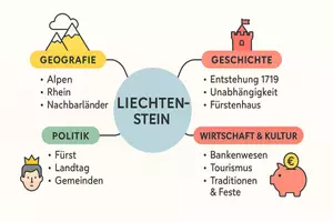 Vorschau - Arbeitsblätter - Arbeitsblätter zum Thema "Liechtenstein" + Lösung & MP3 + Mindmap - Seite 1