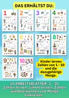Vorschau - Aufgabenkarten - Zahlen & Mengen verstehen | 10 kreative Arbeitsblätter für Kita, Vorschule & Grundschule - Seite 1
